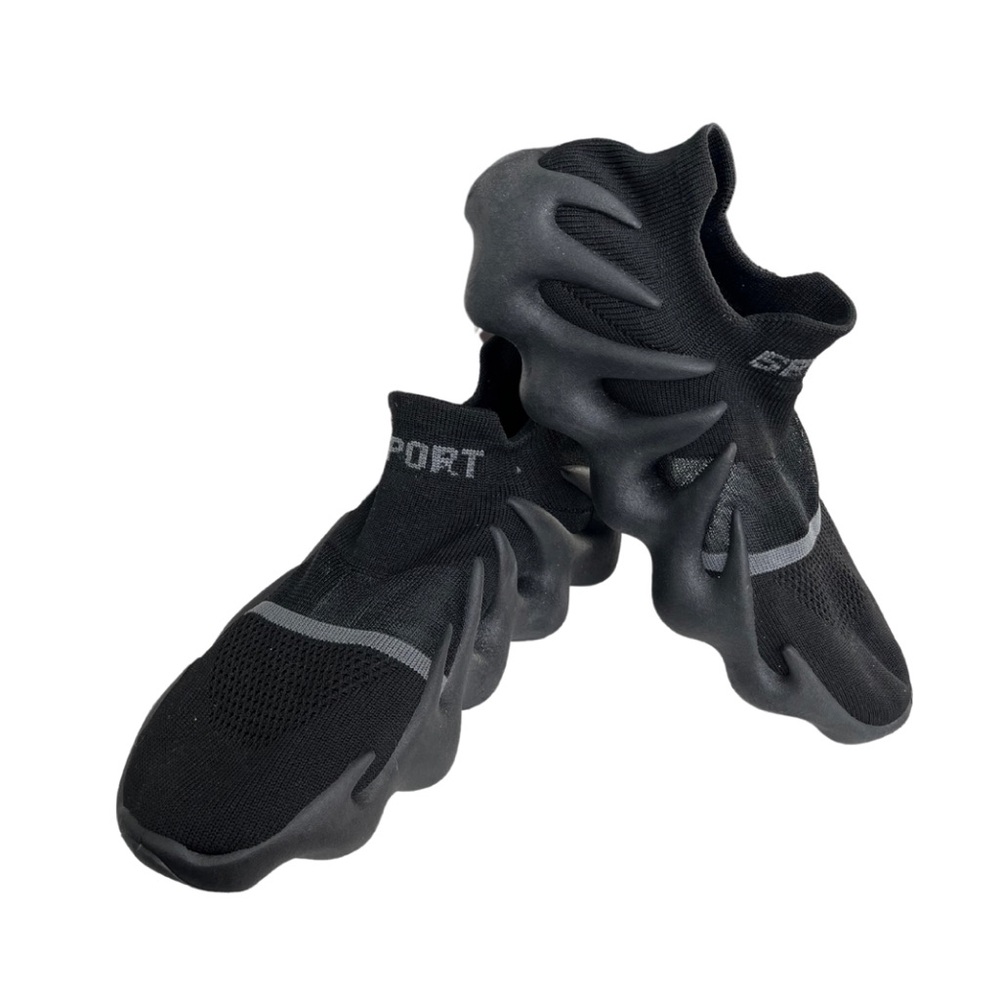 ECHOINE BLACK & GREY MESH PATCHWORK OCTOPUS FOR COMFORT SNEAKERS - SPORT